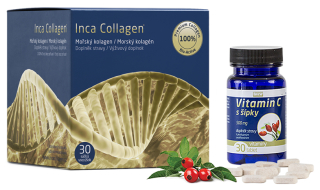 Inca Collagen Tengeri kollagén 30x3g + INGYENES C vitamin 30 tabletta
