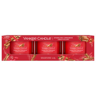 Yankee Candle fogadalmi gyertyák készlete Sparkling Cinnamon 3x 37 g