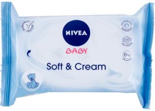 Nivea Soft & Cream Baby tisztító nedves törlőkendők gyerekeknek 63 db