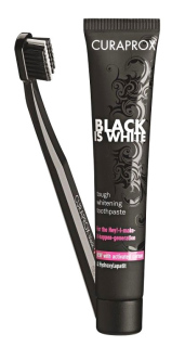 Curaprox Black Is White set - toothpaste 90 ml + toothbrush CS 5460