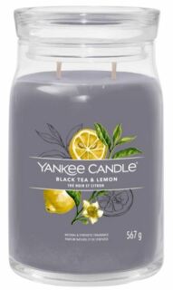 Yankee Candle Signature Black Tea & Lemon Scented Candle With 2 Wicks 567 g
