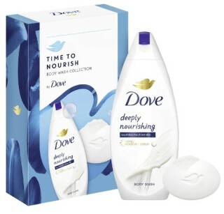 Dove Deeply Nourishing Women Gift Set ( Shower Gel 250 ml +  Solid Soap 90 g )