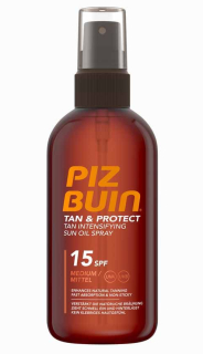 Piz Buin Tan & Protect SPF15 Sun Oil Spray Barnulást gyorsító olaj 150 ml
