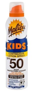 Malibu Kids Continuous Lotion Spray SPF50 fényvédő krém gyermekeknek 175 ml