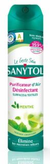 Sanytol Disinfectant Air Freshener For Surfaces And Textiles With Menthol Scent 300ml