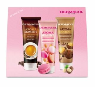 Dermacol Aroma Moment ajándékcsomag nőknek (Coffee Shot 250 ml, Almond Macaroon 250 ml, Macadamia Truffle 250 ml)