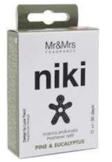 Mr & Mrs Fragrance Niki Pine & Eucalyptus - illat autóba utántöltő