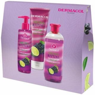 Dermacol Aroma Ritual Grape- Lime ajándékcsomag (tusfürdő 250 ml, fürdőhab 500 ml, folyékony szappan 250 ml)
