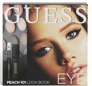 Guess Eye Lookbook Peach - Volumizing Black Mascara 4 ml + Black Eyeliner 0,5 g + Eye Shadow 12x1,16 g