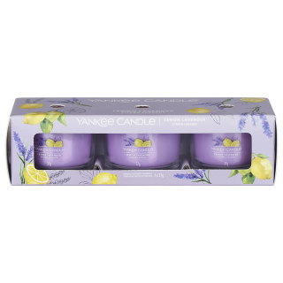 Yankee Candle fogadalmi gyertyák készlete Lemon Lavender 3x 37 g