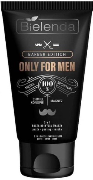 Bielenda Only For Men Barber Edition Arctisztító paszta 3in1 paszta-peeling-maszk 150 g