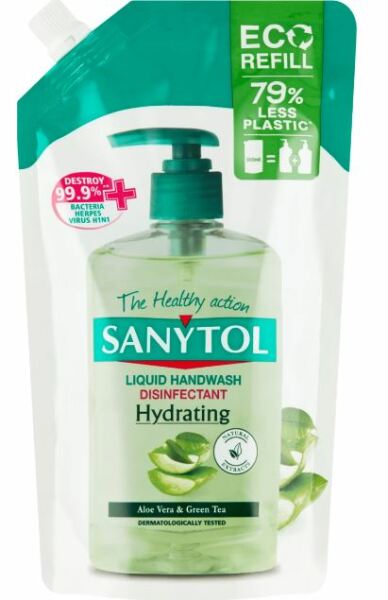 Sanytol folyékony fertőtlenítő hidratáló szappan, utántöltő 500 ml