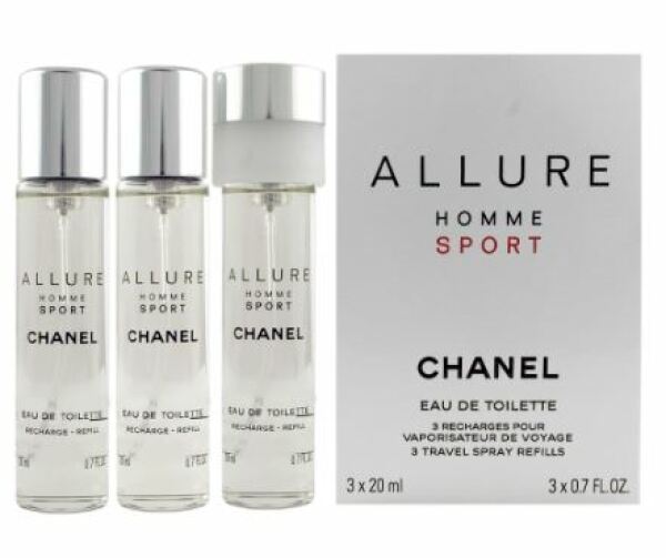 Chanel Allure Homme Sport Men Eau de Toilette 3 x Refill 20 ml