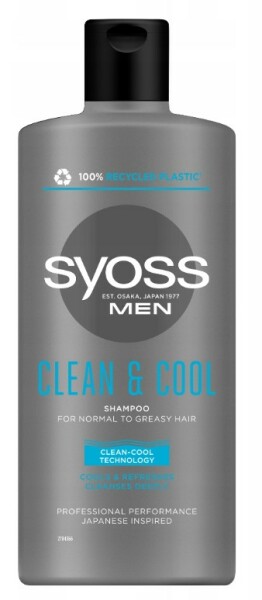 Syoss Clean & Cool Men hajsampon férfiaknak 500 ml